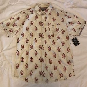 Snake print button up shirt